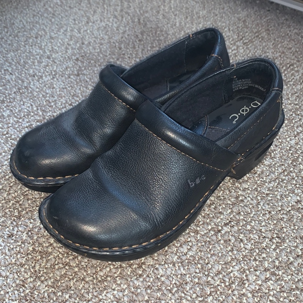 B.O.C Peggy Black Leather Clog